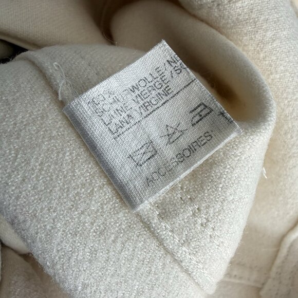 Vintage 80’s Louis Feraud 2 Pc Ivory Wool Jacket & Skirt Suit Size 10 - Picture 10 of 10